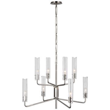 Casoria LED Chandelier in Polished Nickel by Visual Comfort Signature