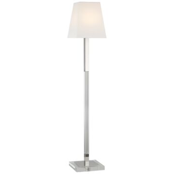 Reagan LED Floor Lamp in Polished Nickel and Crystal by Visual Comfort Signature