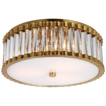 Kean LED Flush Mount in Hand-Rubbed Antique Brass by Visual Comfort Signature