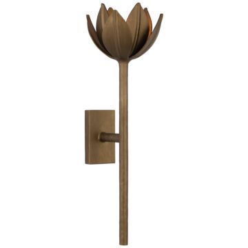 Alberto  Wall Sconce in Antique Bronze Leaf by Visual Comfort Signature