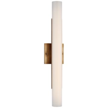 Precision LED Bathroom Vanity Light in Antique-Burnished Brass by Visual Comfort Signature