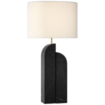Savoye LED Table Lamp in Black Marble by Visual Comfort Signature