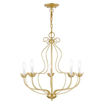 Katarina 5-Light Chandelier in Soft Gold