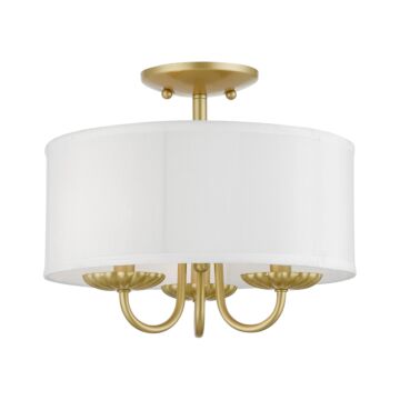 Brookdale 3-Light Semi-Flush Mount in Soft Gold