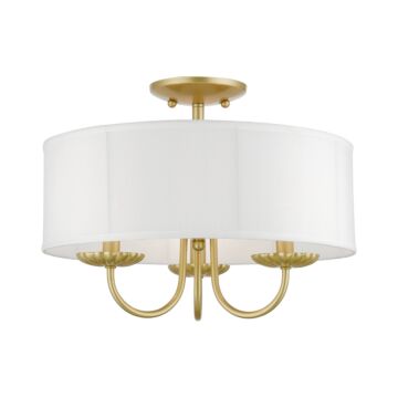 Brookdale 3-Light Semi-Flush Mount in Soft Gold