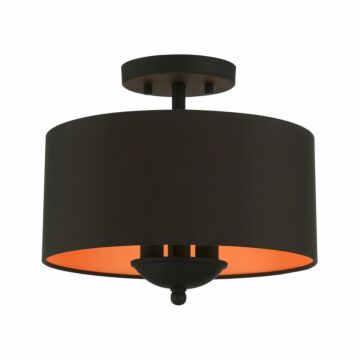 Sentosa 3-Light Semi-Flush Mount in Black