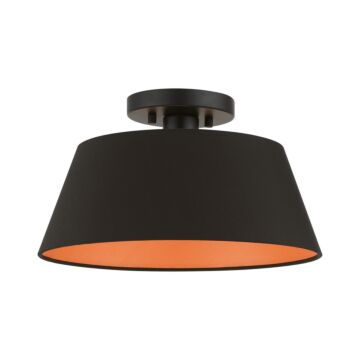 Palma 1-Light Semi-Flush Mount in Black