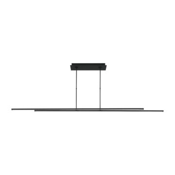 Stagger LED Linear Suspension in Nightshade Black by Visual Comfort Modern