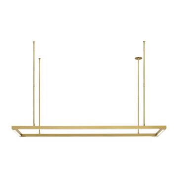 Stagger LED Linear Suspension in Natural Brass by Visual Comfort Modern