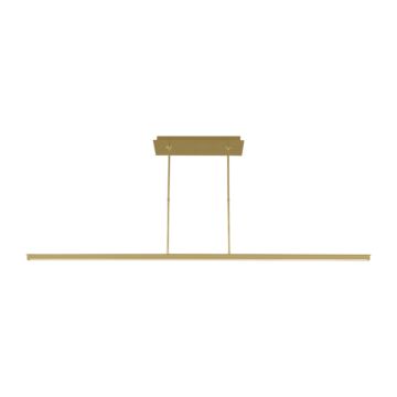 Stagger LED Linear Suspension in Natural Brass by Visual Comfort Modern