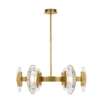 Wythe LED Chandelier in Plated Brass by Visual Comfort Modern