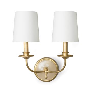 Fisher  Wall Sconce in Gold Leaf by Regina Andrew Detroit