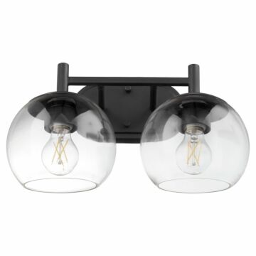 Lyon Two Light Vanity in Matte Black by Quorum International