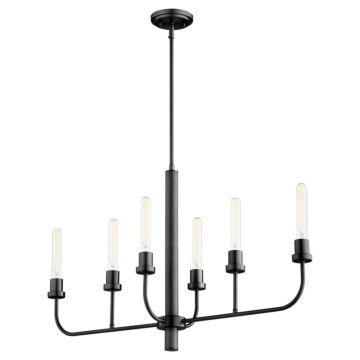 Sheridan Six Light Chandelier in Matte Black by Quorum International