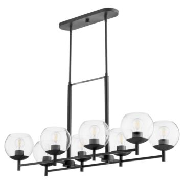 Lyon Eight Light Chandelier in Matte Black by Quorum International