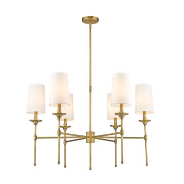 Emily  Chandelier in Rubbed Brass by Z-Lite