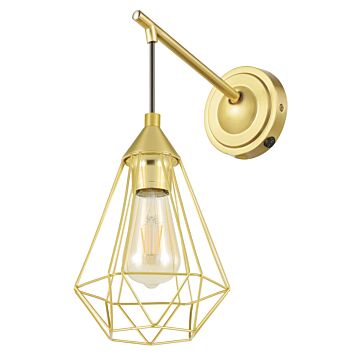 Tarbes LED Wall Sconce in Brushed Brass by Eglo USA