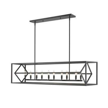 Euclid  Linear Chandelier in Matte Black by Z-Lite
