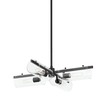 Ariel 4-Light Chandelier in Soft Black
