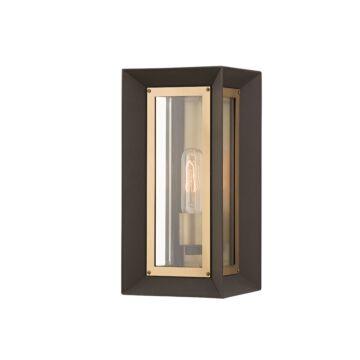 Lowry One Light Outdoor Wall Sconce in Textured BronzePatina Brass by Troy Lighting