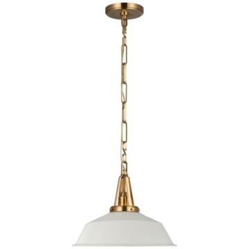 Layton LED Pendant in Antique-Burnished Brass by Visual Comfort Signature