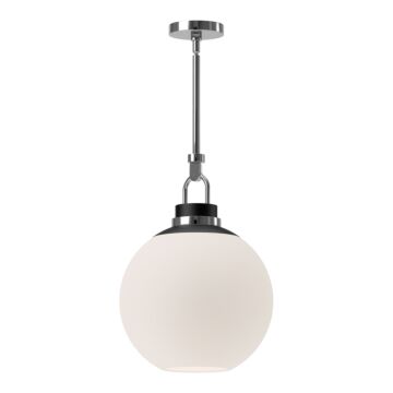Copperfield One Light Pendant in Chrome Opal Matte Glass by Alora