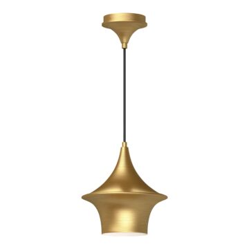 Emiko One Light Pendant in Brushed Gold by Alora