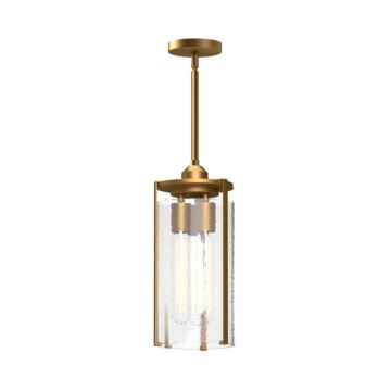 Belmont Three Light Pendant in Aged Gold Clear Water Glass by Alora