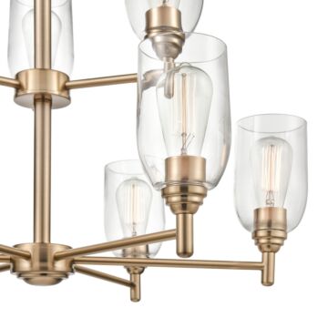 Arlett Nine Light Chandelier in Modern Gold by Millennium