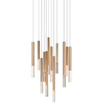 Diaphane LED Pendant in Gold by ET2