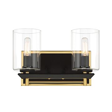 Sable Point Bathroom Vanity Light in Sand Coal With Honey Gold Acce by Metropolitan
