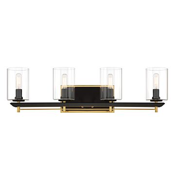 Sable Point Bathroom Vanity Light in Sand Coal With Honey Gold Acce by Metropolitan