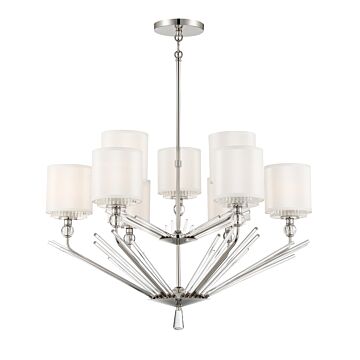 Sutton Chandelier in Polished Nickel by Metropolitan