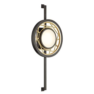 Tribeca LED Wall Sconce in Smoked Iron And Soft Brass by Metropolitan