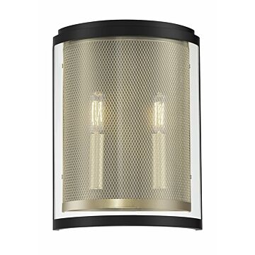 Soho Wall Sconce in Coal And Soft Brass by Metropolitan