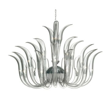 Cisne Chandelier in Polished Nickel by Metropolitan