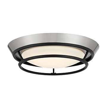 Beam Me Up LED Flush Mount in Coal With Brushed Nickel by George Kovacs