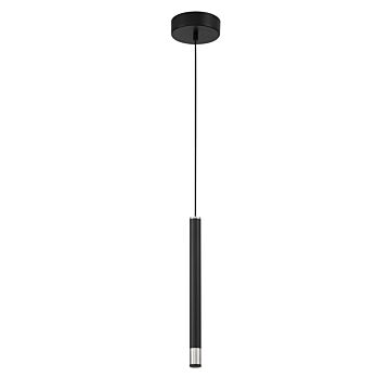 Wand LED Mini Pendant in Coal With Brushed Nickel by George Kovacs