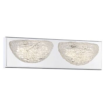 Modern Ice LED Bathroom Vanity Light in Chrome by George Kovacs