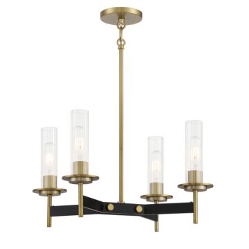Baldwin Park Chandelier in Coal And Soft Brass by Minka-Lavery