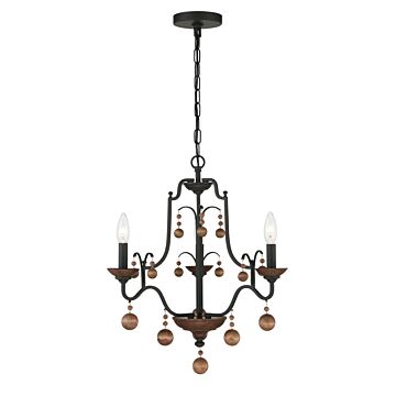 Colonial Charm Chandelier in Old World Bronze Walnut Acce by Minka-Lavery