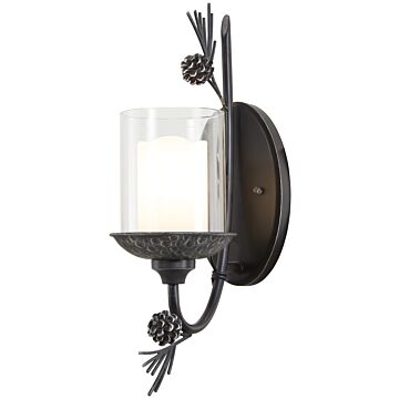 Ponderosa Ridge Wall Sconce in Weathered Spruce Silver by Minka-Lavery