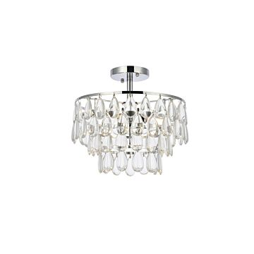 Mila 3-Light Flush Mount in Chrome