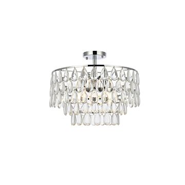 Mila 5-Light Flush Mount in Chrome