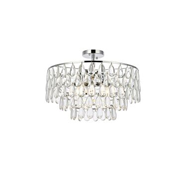Mila 5-Light Flush Mount in Chrome