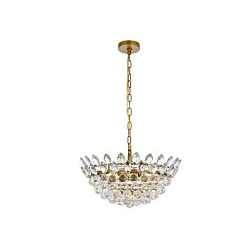 Emilia 5-Light Pendant in Brass