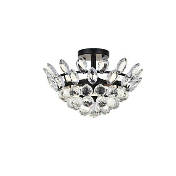 Emilia 3-Light Flush Mount in Black