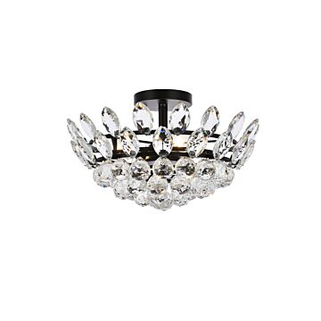 Emilia 3-Light Flush Mount in Black