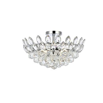 Emilia 5-Light Flush Mount in Chrome