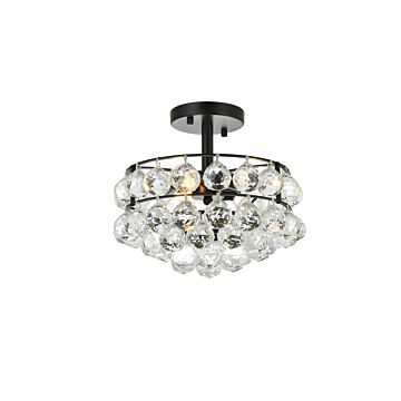 Savannah 3-Light Flush Mount in Black